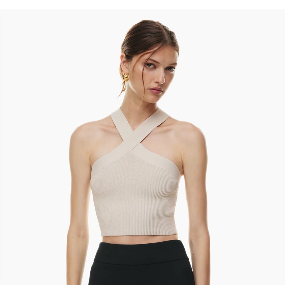 Aritzia babaton sculpt knit crisscross tank